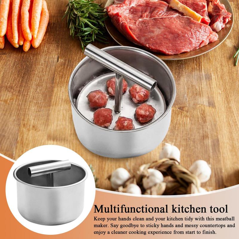 Meat Ball Maker Tool Stainless Steel Presser Round Rice Ball Shaper Spoon Meatball Making Mold Non Stick Stuffed Kitchen Gadget