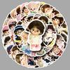 Cute Cotton Doll Stickers: 50 Waterproof Cartoon Designs for Phone Cases & Water Cups