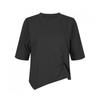 Shop   Women Round Neck TwisTed Crop ShorT Sleeve T shirT Black Dai Wsh 20418