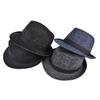 British Winter Wool Plaid Top Hat Mid- aged Men's Jazz Hat Sunshade Hat Large Warm Brim Wedding Party Bucket Fedoras Hat Cap