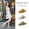2025 Women's Genuine Leather Sporty Flat Shoes - Versatile, Trendy German Trainer for Spring