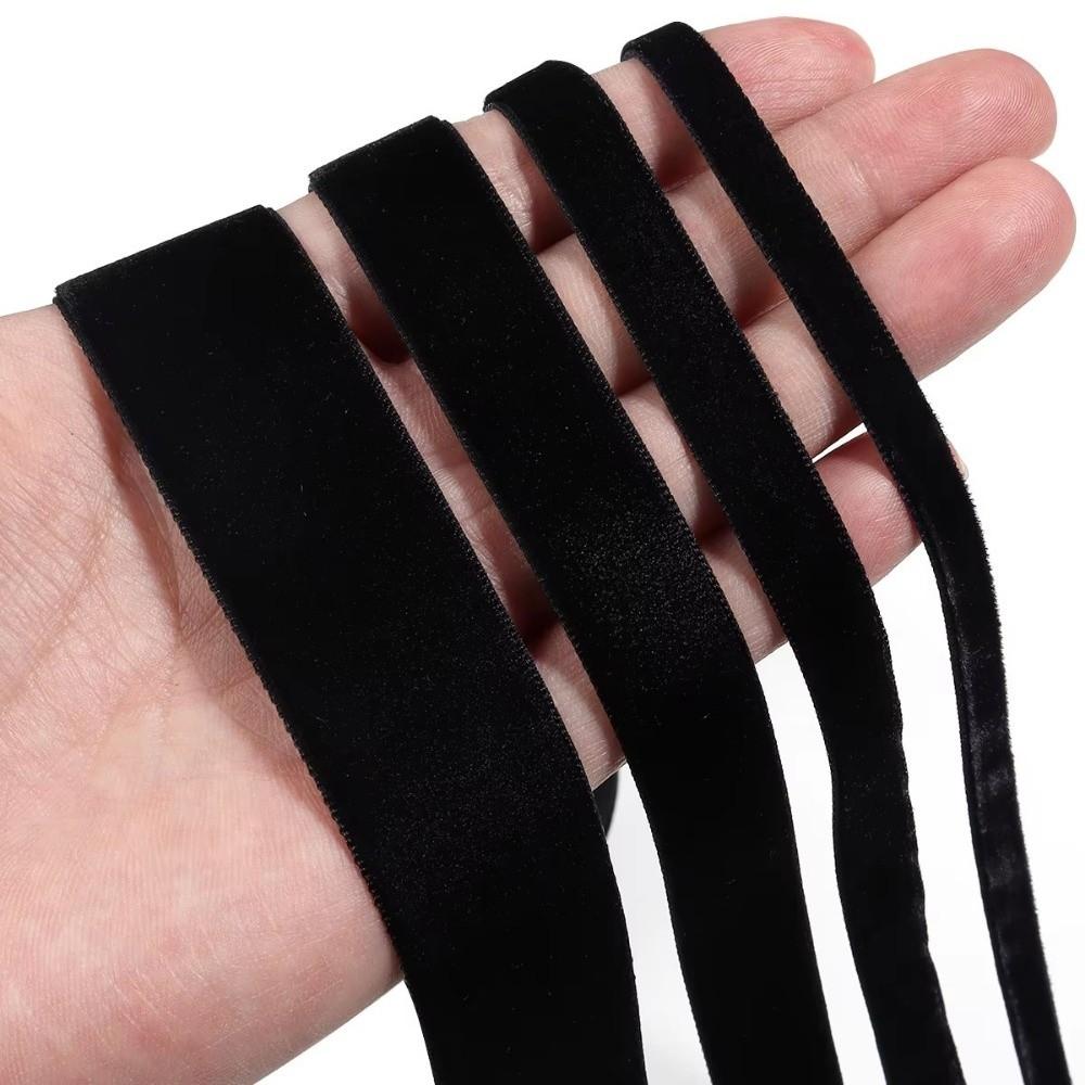 Nová 5yardová sametová stuha 6/10/15/20/25/40mm jednostranná stuha na balení dárků DIY ručně vyráběné velurové stuhy Mašle Květinová kytice