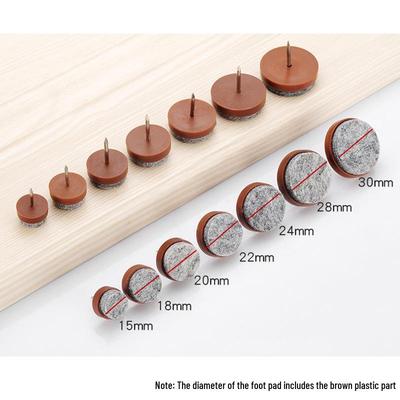 Yingya Anti-Slip Felt Leveling Feet for Furniture: White/Brown Pads for Cabinets, Tables, Chairs, Sofas