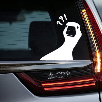 Criativo à prova d'água durável pvc personalizado animal ganso reflexivo adesivos de carro para carro caminhão adorável janela carro corpo adesivo