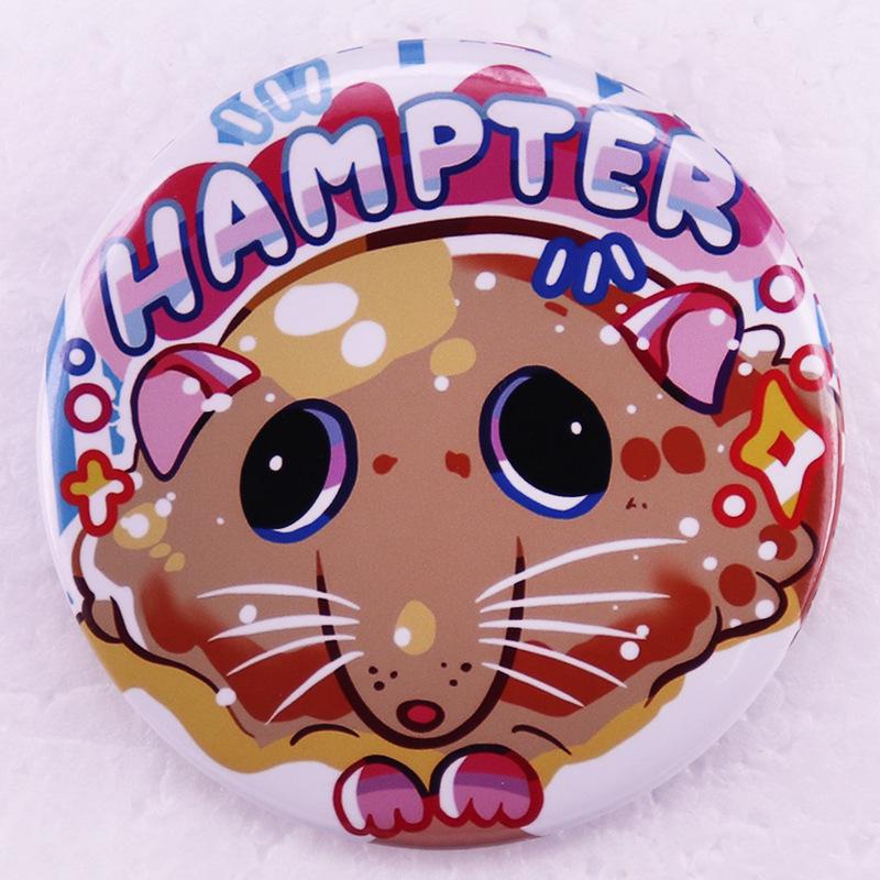 Cute Hamster Tin Badge Pin