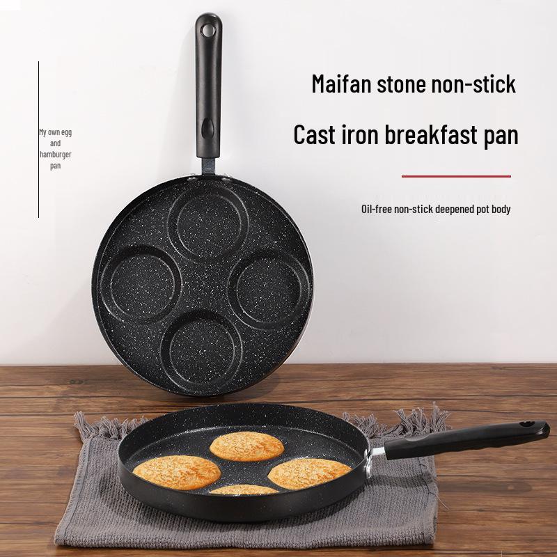

Сковорода для завтрака с четырьмя отверстиями с антипригарным покрытием из майфанского камня