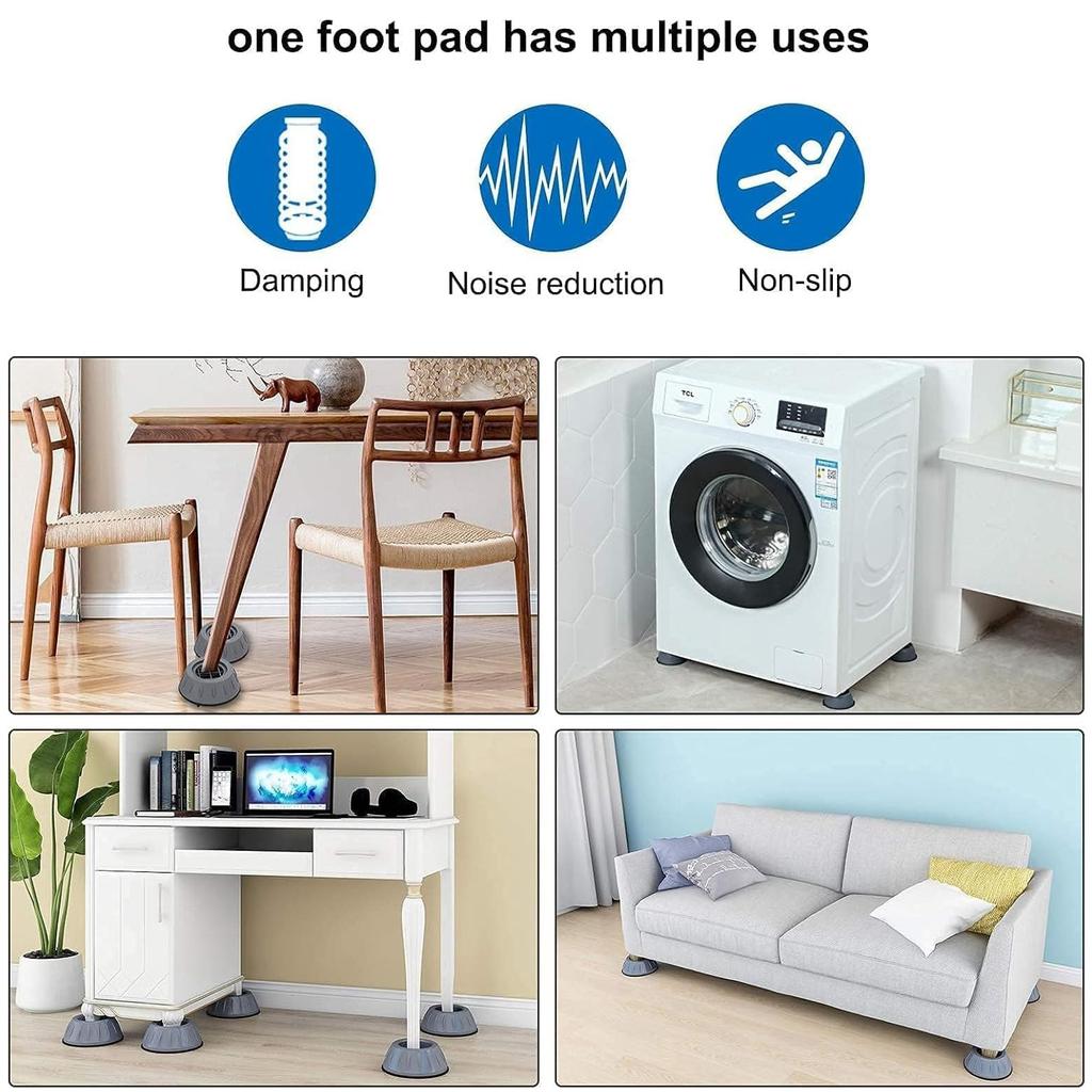 Anti Vibration Pads for Washing Machine and Dryer Shock and Noise Cancelling Washing Machine Support Prevent Moving Shaking Walking Universal Size