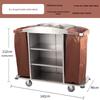 Hotel Linen & Room Service Cart – Stainless Steel Double-Sided Trolley for Cleaning & Sanitation.