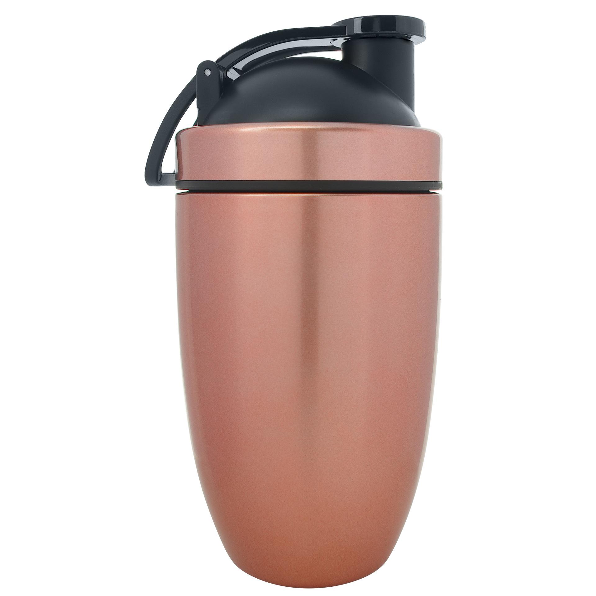 500 мл шейкер 304 нержавеющая сталь термокружка кружка для смешивания кофе шейкер для протеинового порошка 500ML коричневый