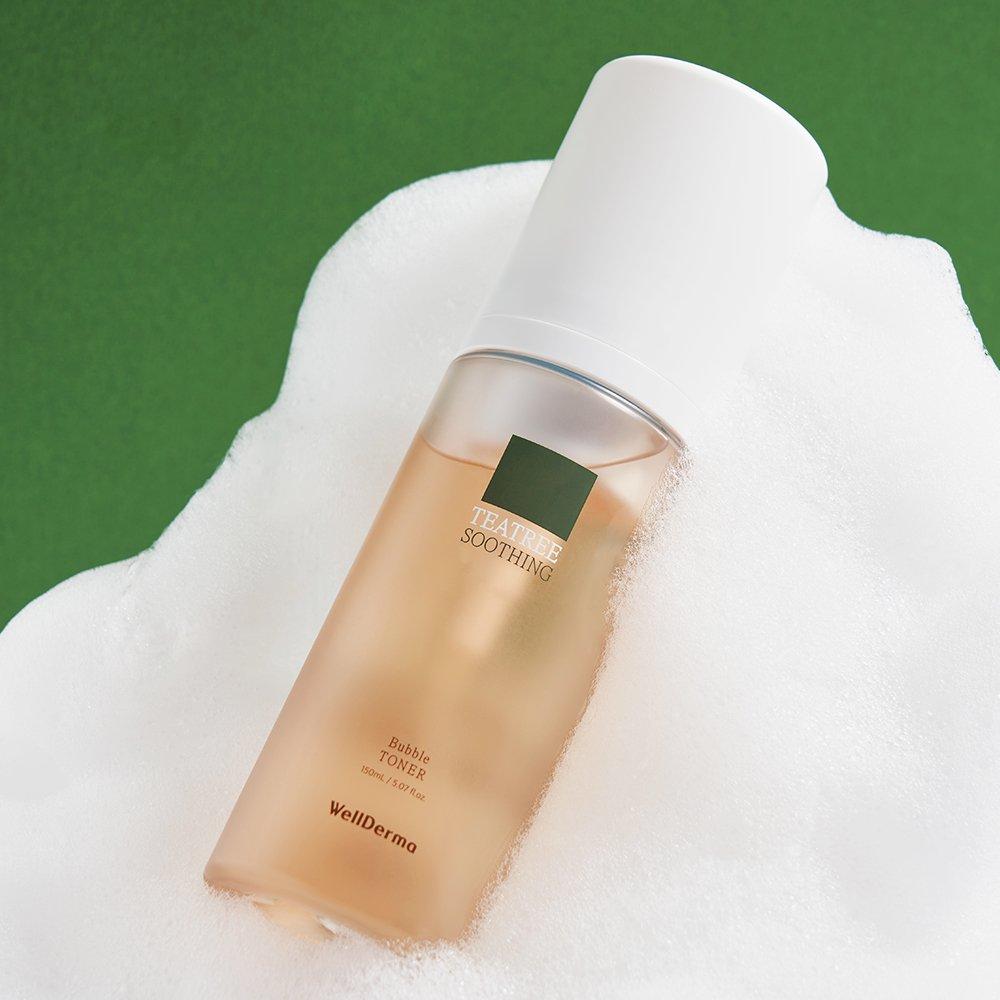WellDerma Chaiseul Tea Tree Soothing Bubble Toner (main Product 150ml + Refill 100ml)
