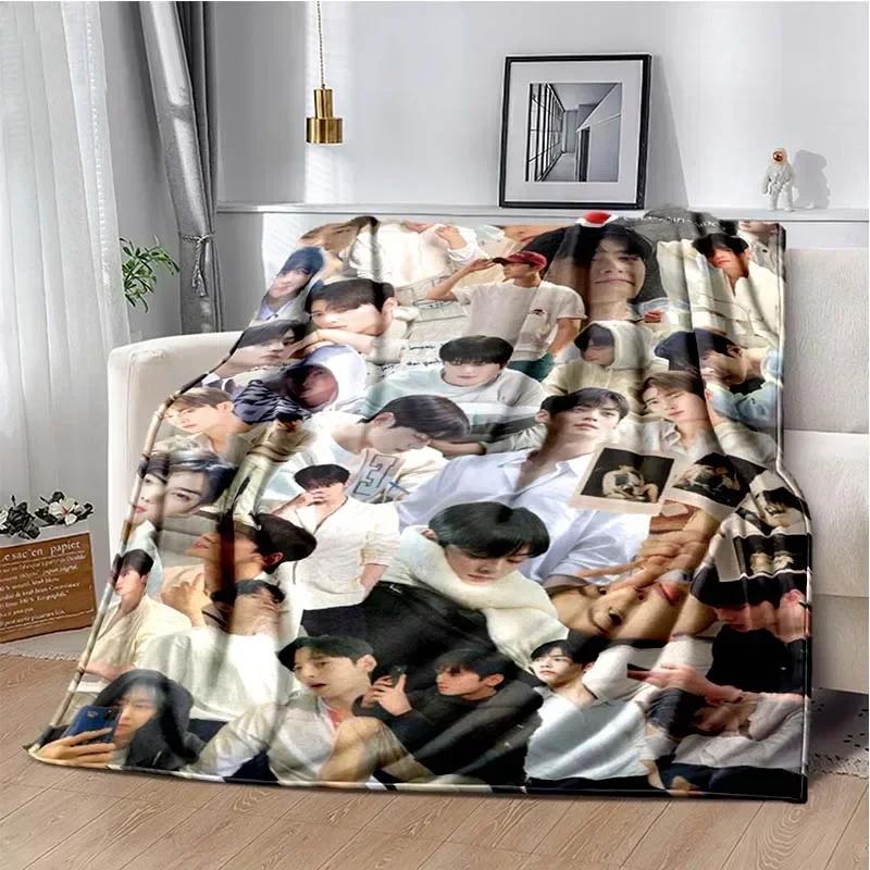 Популярний корейський актор Cha EunWoo Blanket Star Art Фланелева м'яка тепла ковдра для ліжка Спальня Ковдра для пікніка Подарунок для шанувальників