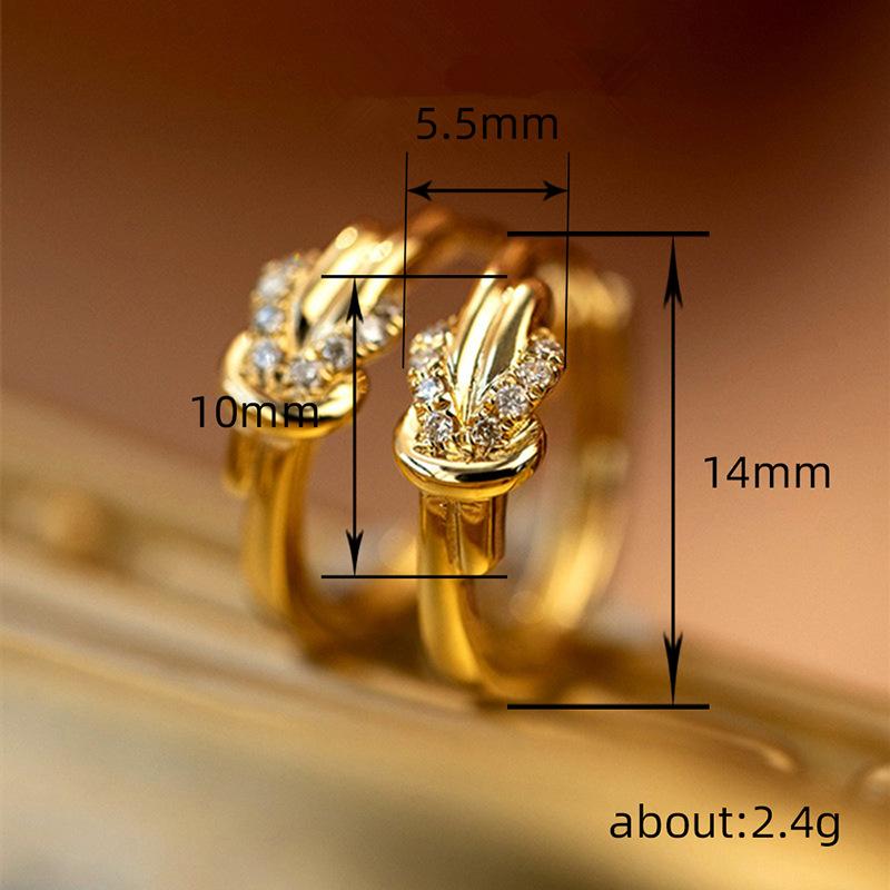 Fashion Ear Buckles, Knotted Exquisite Design Circle Earrings, Simple Earrings For Daily Commuting