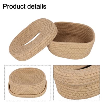 Taschentuchboxen Rattanseil Gewebt Vintage Serviettenhalter Etui Unordnung Aufbewahrungsbehälter Abdeckung Wohnzimmer Schreibtisch Tisch Dekoration