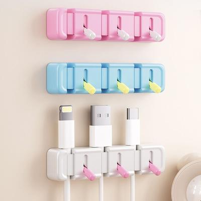 New Portable Cable Organizer Wall-mounted Data Cable Storage Tool Phone Data Cable Holder Lever-type Charging Cable Storage Hook