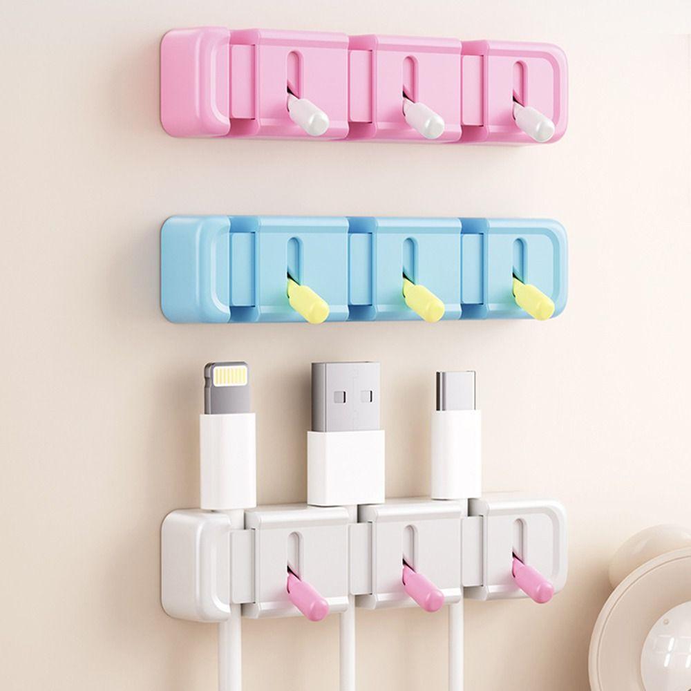 Portable Cable Organizer Wall-mounted Plug Holders New Charging Cable Storage Hook