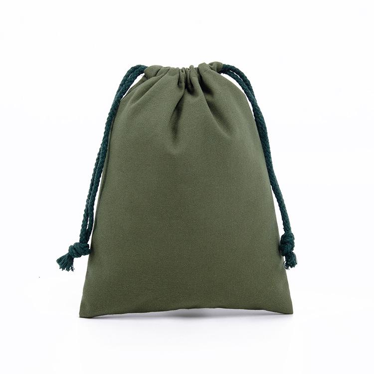 Eco-friendly White Cotton Drawstring Pouch - Custom Canvas Storage Bag