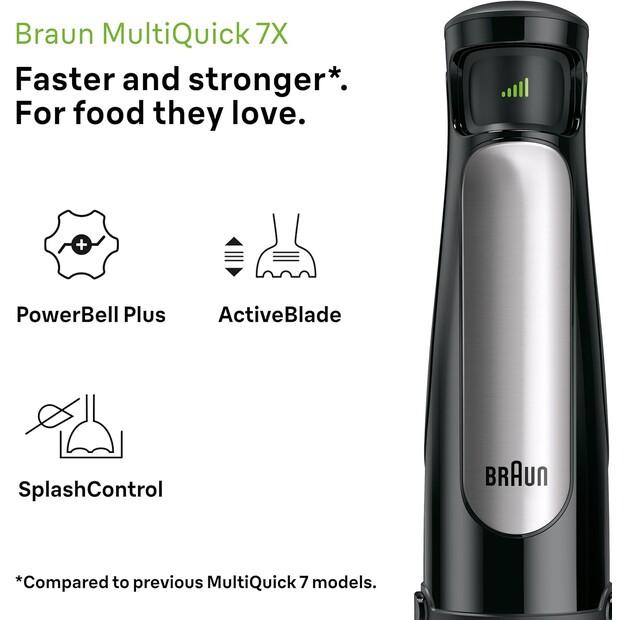 Immersion Blender Braun MQ 7035XBI MultiQuick 7 with Attachments