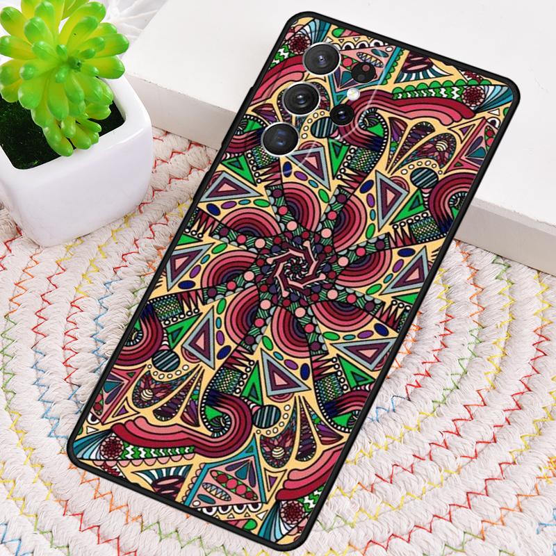 Bohemian Stil Handyhülle für Samsung Galaxy note 10 pro S26 Ultra S23 S24 FE S25 S21 S22 PLUS stoßfest Hülle