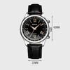 Business Quartz Sports Mens Watch PU Leather Strap Analog Digital Display Date Function Business Sport Watch