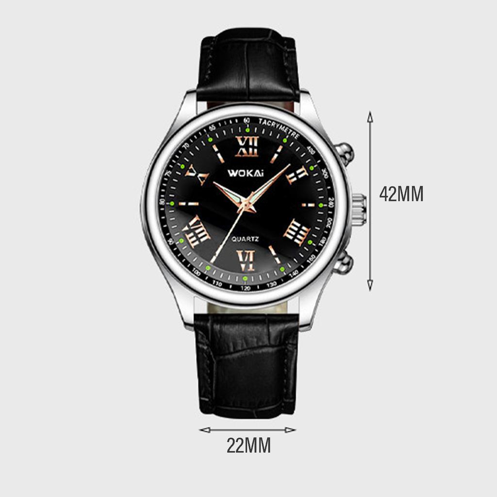 Business Quartz Sports Mens Watch PU Leather Strap Analog Digital Display Date Function Business Sport Watch