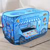 Game Tent Blue Ice Cream Car Pop up 3 Openings Children Play House Blue Dessert Truck Theme Game Room Suitable Indoor Outdoor