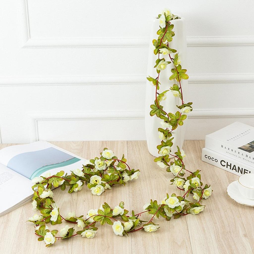 Stilig 45 Blomster Silk Rose Flower Hanging Garland for Study Room decor
