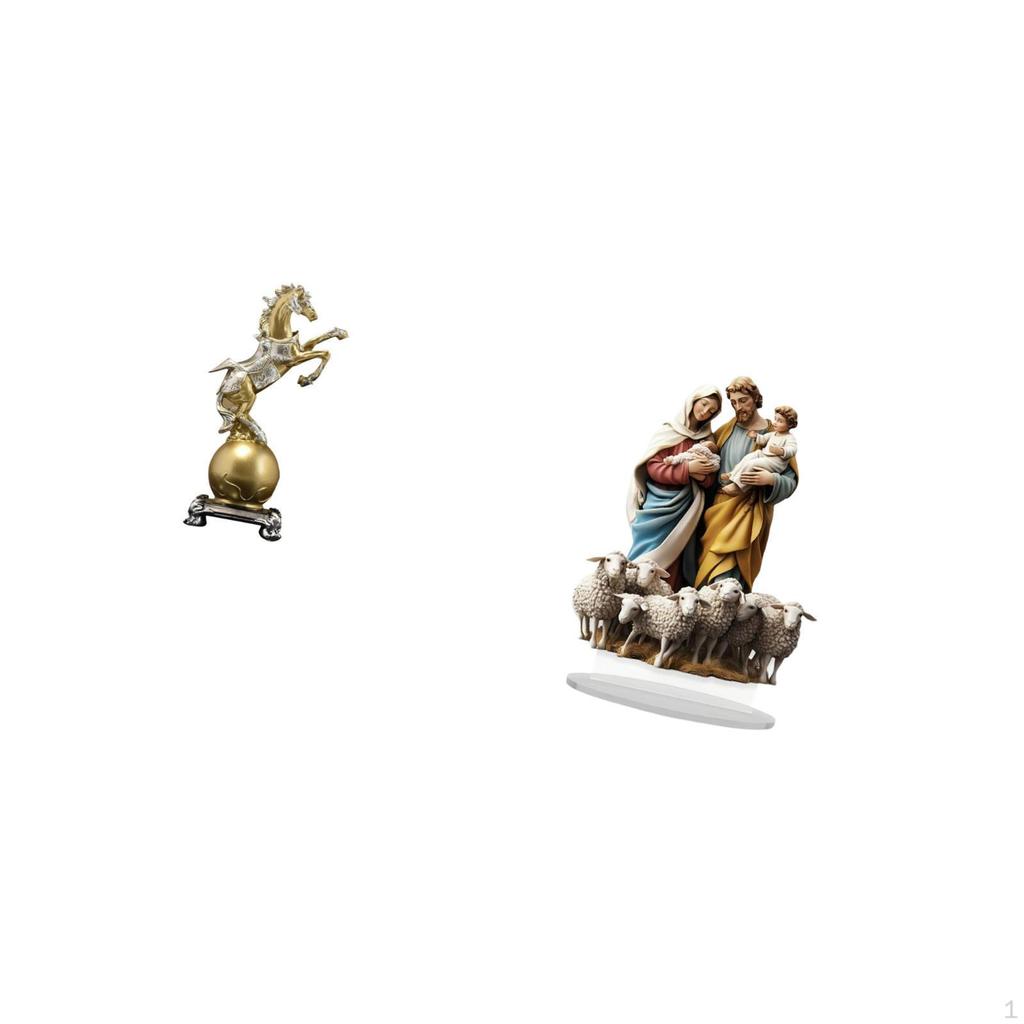Modern Resin Horse Figurine And Acrylic Tabletop Ornament Unique Collectible Art Craft for Home