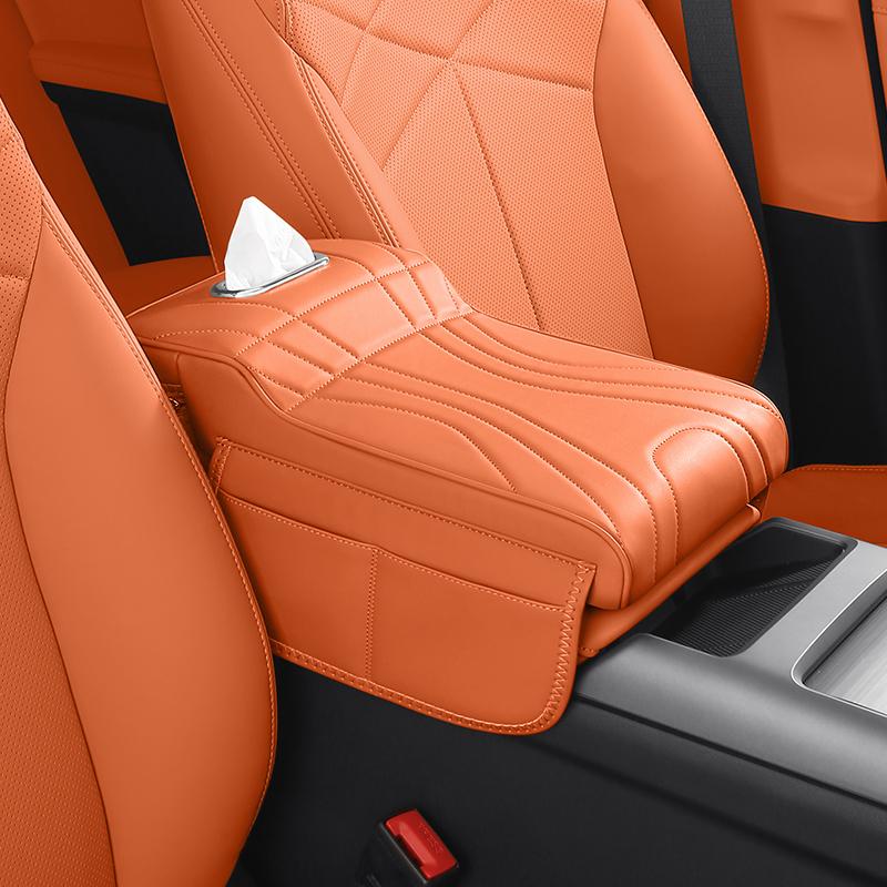 Car Armrest Pad For Buick 2024 2025 Car Armrest Box Height Increase Leather Protective Cover Storage Bag Auto Styling