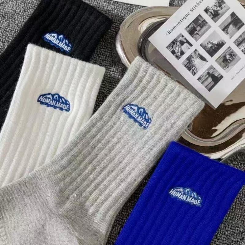 5 Pairs of Sports Socks for Men and Women with The Same Paragraph Thin Spring, Summer and Autumn Models of Mid-calf Socks Embroidery Socks Sports