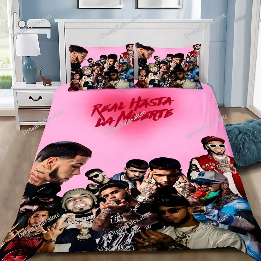 Anuel AA Real Hasta La Muerte Duvet Cover Pillowcase Bedding Set Adult Boy Girl Bedroom Decoration Children Gift Single Double74