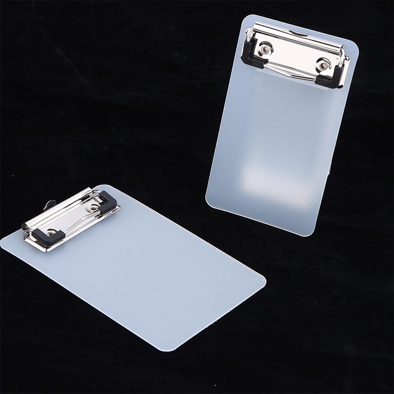 1/3Pcs Portable Transparent Clipboard With Hanging Hook Mini Clear Writing Board Hanging Office School Supplies