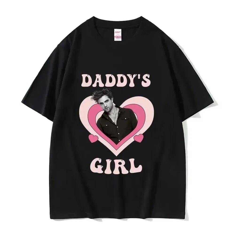 

Папина дочка Роберт Паттинсон унисекс женская хлопковая футболка с принтом «Сумерки Сага» винтажная футболка с короткими рукавами 90-х футболки большого размера 4XL