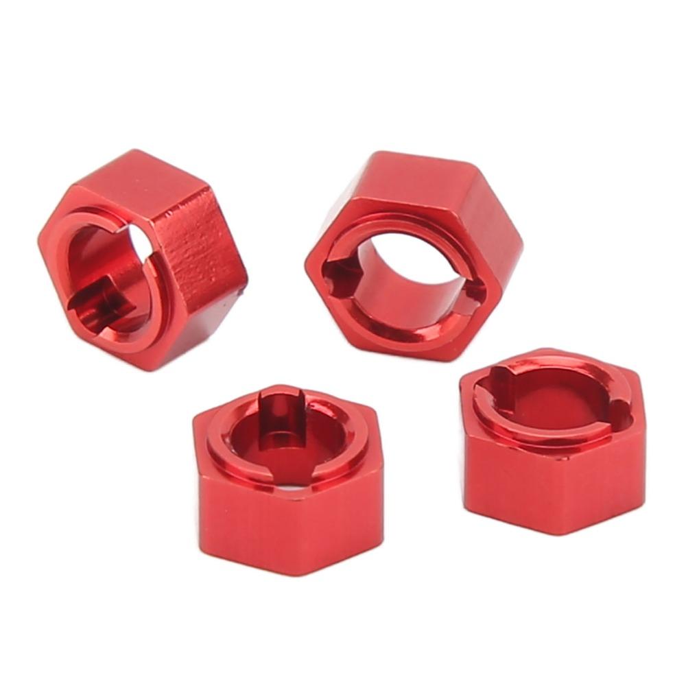 4Pcs Aluminum 7mm Hex Wheel Hubs Adapter Hex Hub Coupler for FMS FCX24 1/24 RC Car RC Car Upgrades