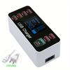 40W Quick Charger QC3.0 8-Port Multi USB Charger Station Fast Charging For iPhone 15 14 13 Por Tablet Desktop with Type C PD 20W