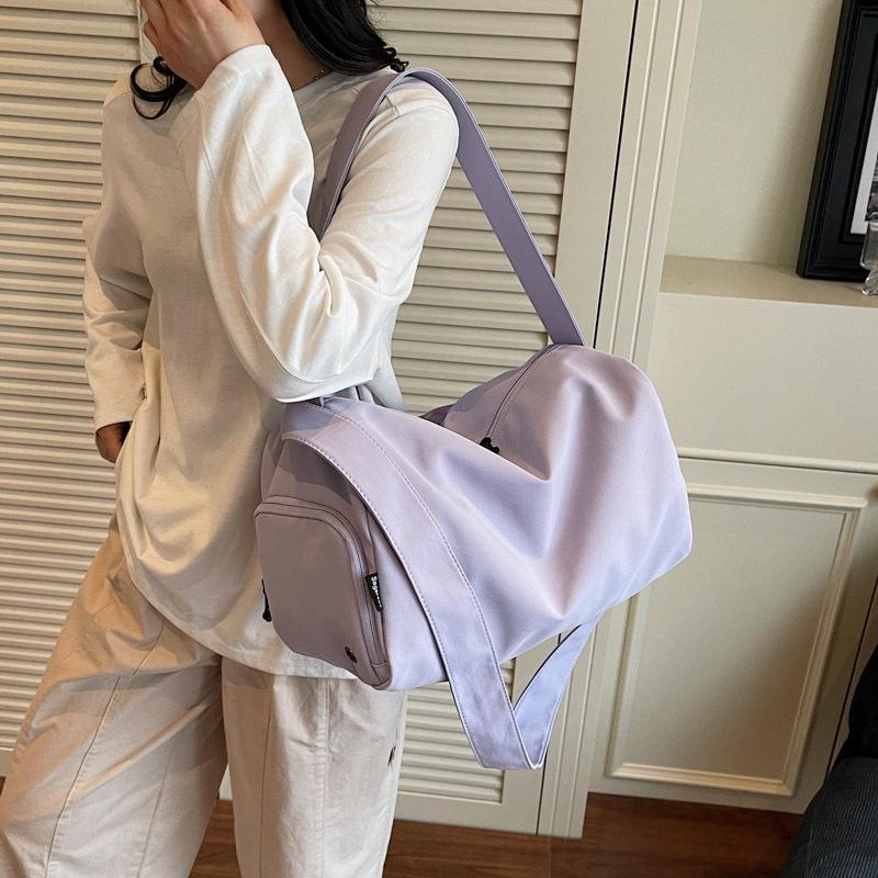 Women's Large Capacity Travel & Yoga Bag with Wet/Dry Separation and Shoe Compartment, Attachable To Trolley Case.