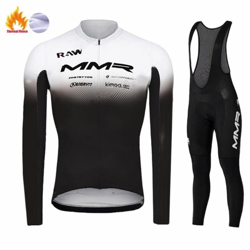 

MMR Fleece Riding Suit Warm Long Sleeve Braces Trousers Road Mountain Bike L