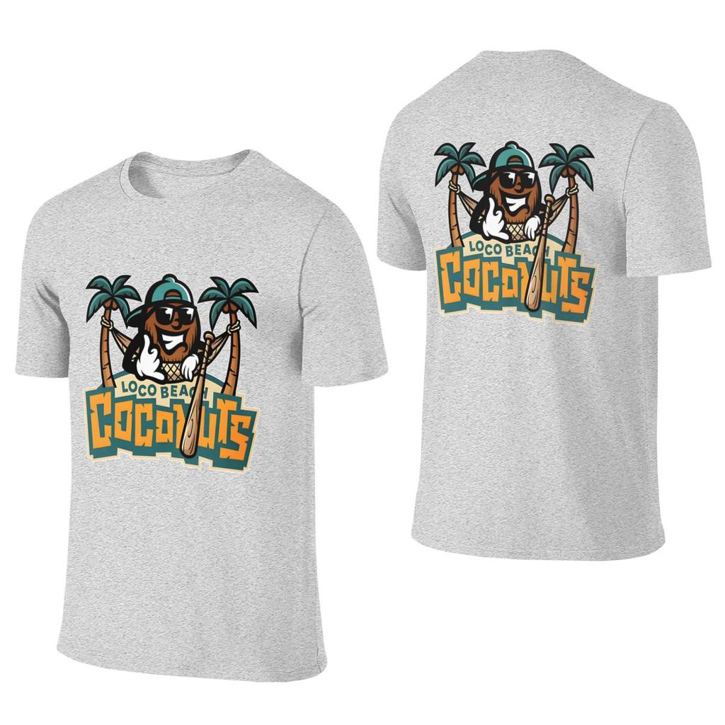 Loco Beach Coconuts Baseball Simple Reversible Tshirt Sweet Girl Girlish Feeling Quickdrying Basic Tee