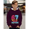 67 Meme Hoodie für Kinder Lustiger Digitaldruck Herbst-Sweatshirt Locker Bequem Oberteile Streetwear Mode Y2k Kinderkleidung
