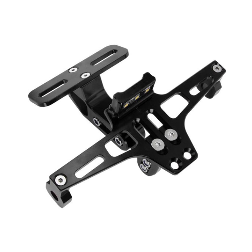 Folding License Plate Holder Aluminum Alloy License Rear Mount for Motorcycle 1