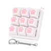 Cat Pawl 9 Keyboard Relaxation Keychain With Led Bag Charm For Adults Teen Counter Stress Finger Fidgeting Keyboard Games Key Chain