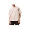 Calvin Klein Minimalist Comfortable Versatile Casual Plain Knit Loose Pocket Short Sleeve T-Shirt Men Tops Dove-Grey 4RB267G-CKS