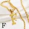 Anniyo AZ Letters Kettingen Dames Heren Verguld Initial Hanger Touwketting Engelse Letter Sieraden Alfabet Afrikaans #058002B