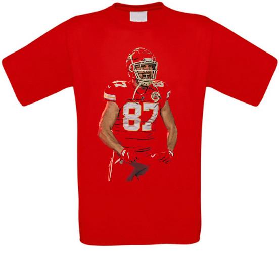 Travis Kelce Kansas City American Football Tight End T-Shirt XXXXL