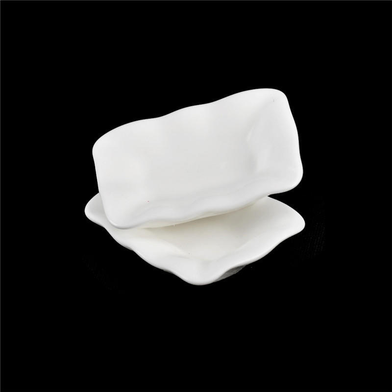 10Pcs Dollhouse Miniature Resin Trays Plates Doll Mini Food Dishes Tableware