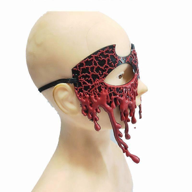Halbgesichts-Fledermausmaske für Halloween-Tanzparty PVC