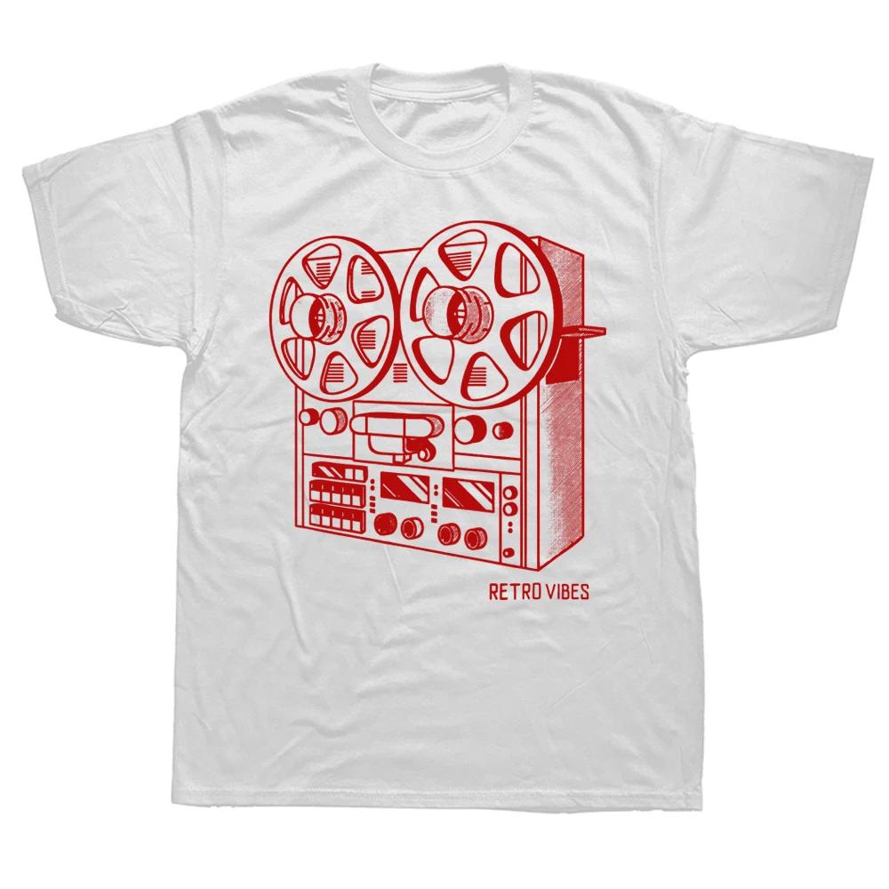 Novinka Kazetová páska Cívkový magnetofon Analogový zvukový systém Trička Streetwear Krátký rukáv Letní Ležérní Pánské Velká Velikost Tričko