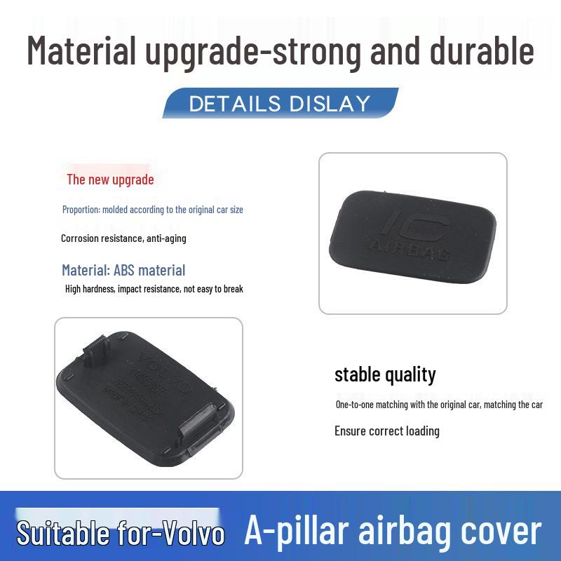 Volvo A-Pillar Cover Cap for S60, S90, V60, XC40, XC60, XC90 (Black/Gray)