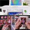 5Pcs Holographic Sticker Paper Clear Vinyl Self-Adhesive Waterproof Transparent Cold Laminating Film For Crafts