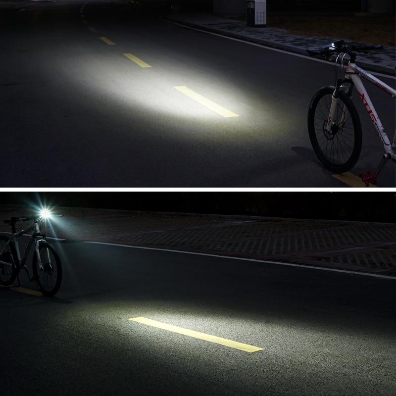 Rechargeable Bicycle Headlight with Horn for Night Riding
