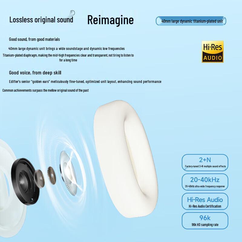 Edifier W800BT Free Active Noise Cancelling Bluetooth Headphones